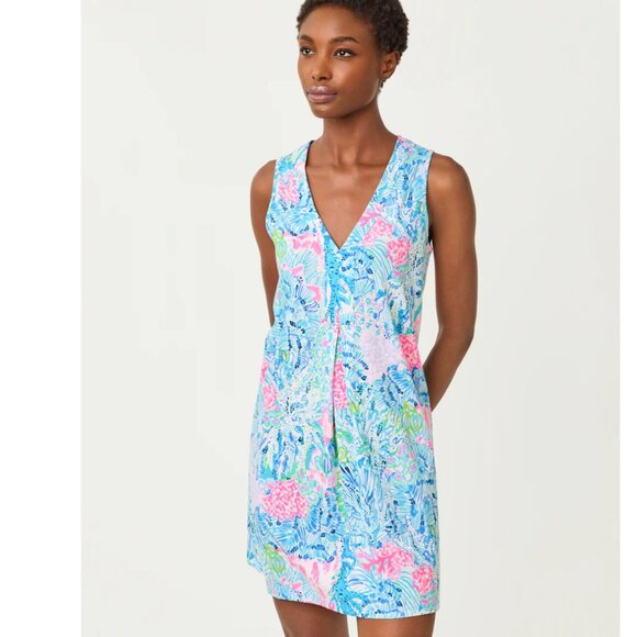 NWT Lilly Pulitzer Amina Swing Dress  "Sink Or Swim" Size M - Picture 1 of 12